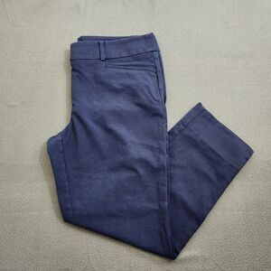 LOFT Women 10 Navy Blue Mid Rise Marisa The Riviera Pant